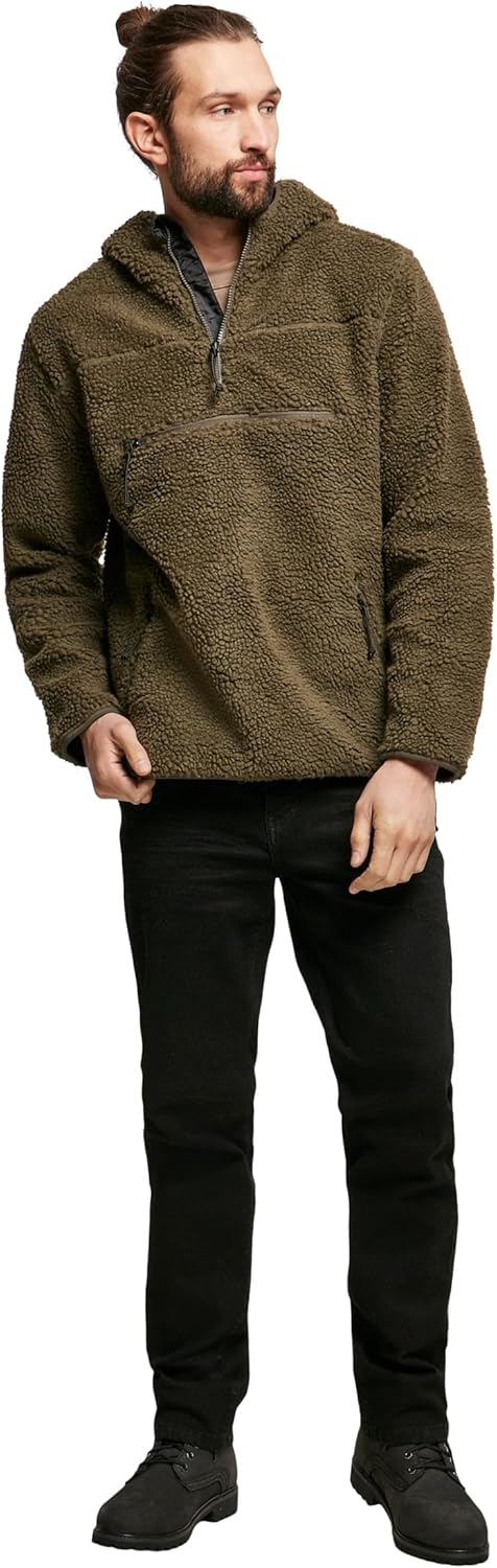 Brandit Teddyfleece Worker Pullover XL Oliv, XL Oliv