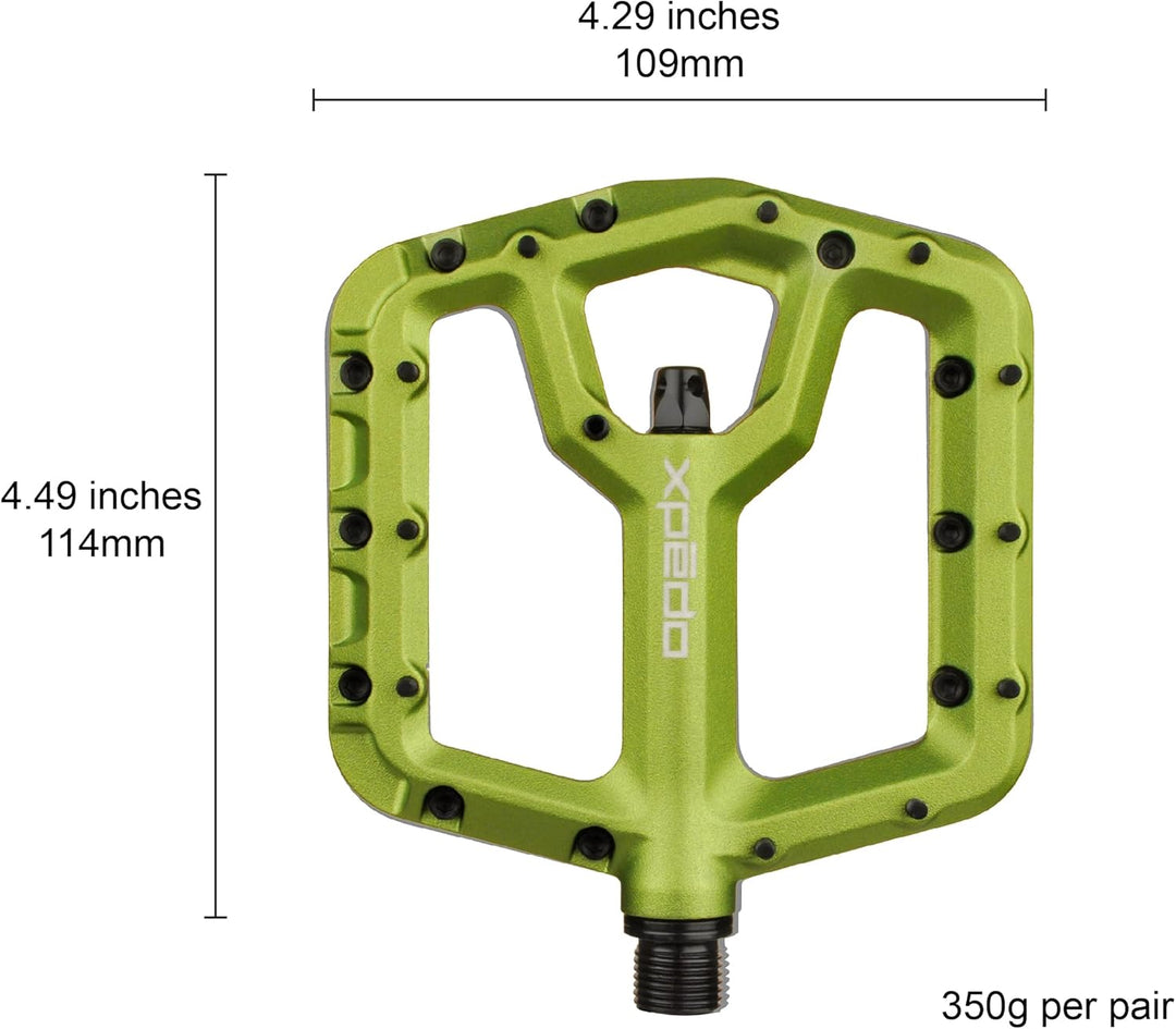 Xpedo Unisex – Erwachsene Trident Pedal, Limegreen, 9/16
