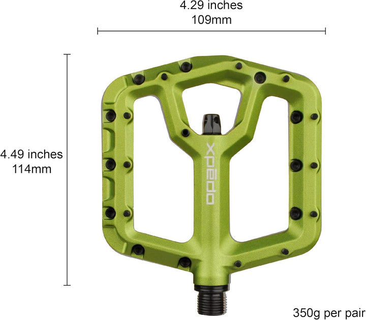 Xpedo Unisex – Erwachsene Trident Pedal, Limegreen, 9/16