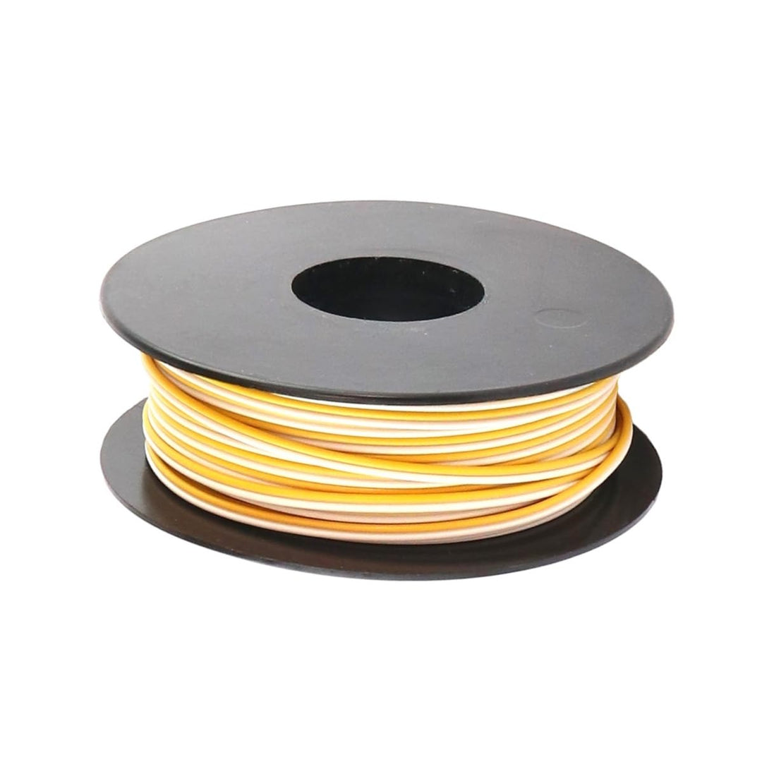 Xenterio LiYZ Flachleitung (Zwillingslitze), hochflexibel, 2x0,14mm², 25m Spule, Adernfarben weiss/g