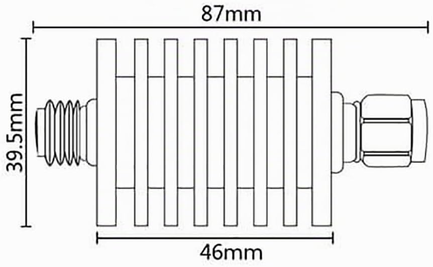 BECEN 25 W N RF Dämpfungsregler 3 GHZ Stecker 1-40 dB wählbar(10dB), 10dB
