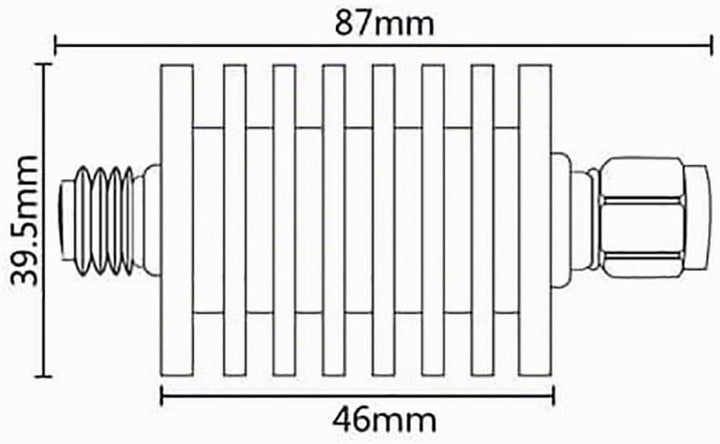 BECEN 25 W N RF Dämpfungsregler 3 GHZ Stecker 1-40 dB wählbar(10dB), 10dB