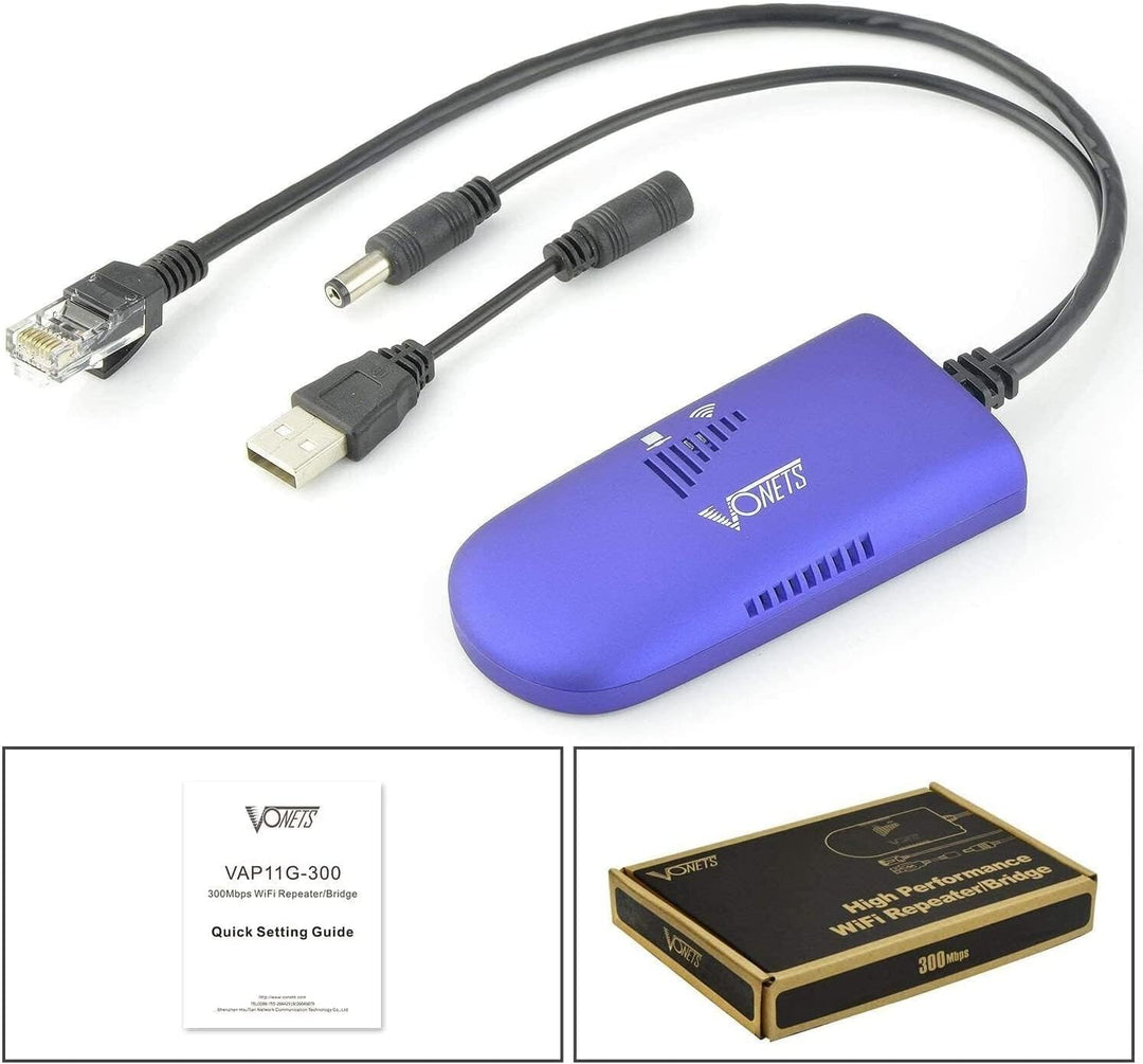 VONETS VAP11G-300 Mini 2.4GHz WLAN Bridge WiFi Repeater Ethernet Adapter LAN Brücke WiFi Hotspot Ext