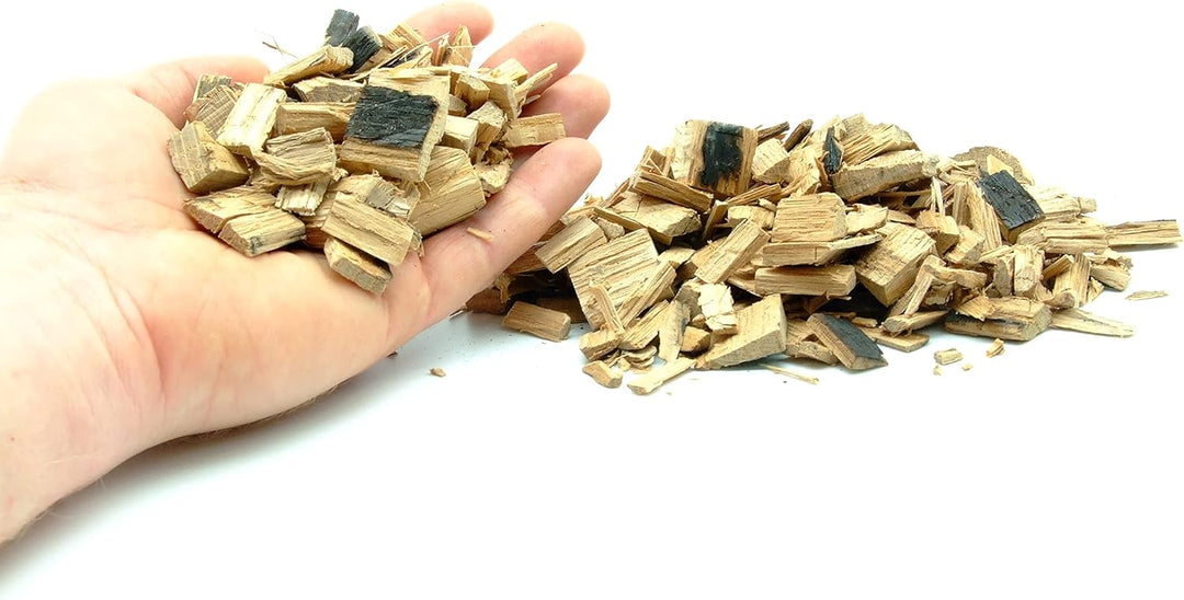 AlcoFermBrew Eichenholzchips Bourbon 100g - Amerikanische Eichenholzchips | Eichenholzspäne | Räuche