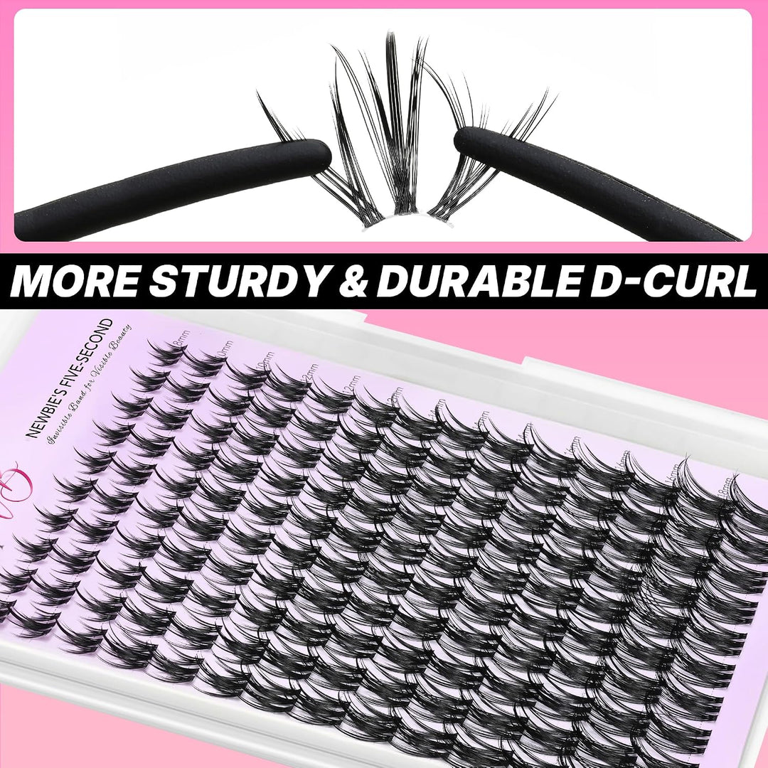 VEYESBEAUTY Wimpern Extensions Set 5-Sekunden-Wimperncluster Cluster Lashes DIY Cluster Wimpern Wimp