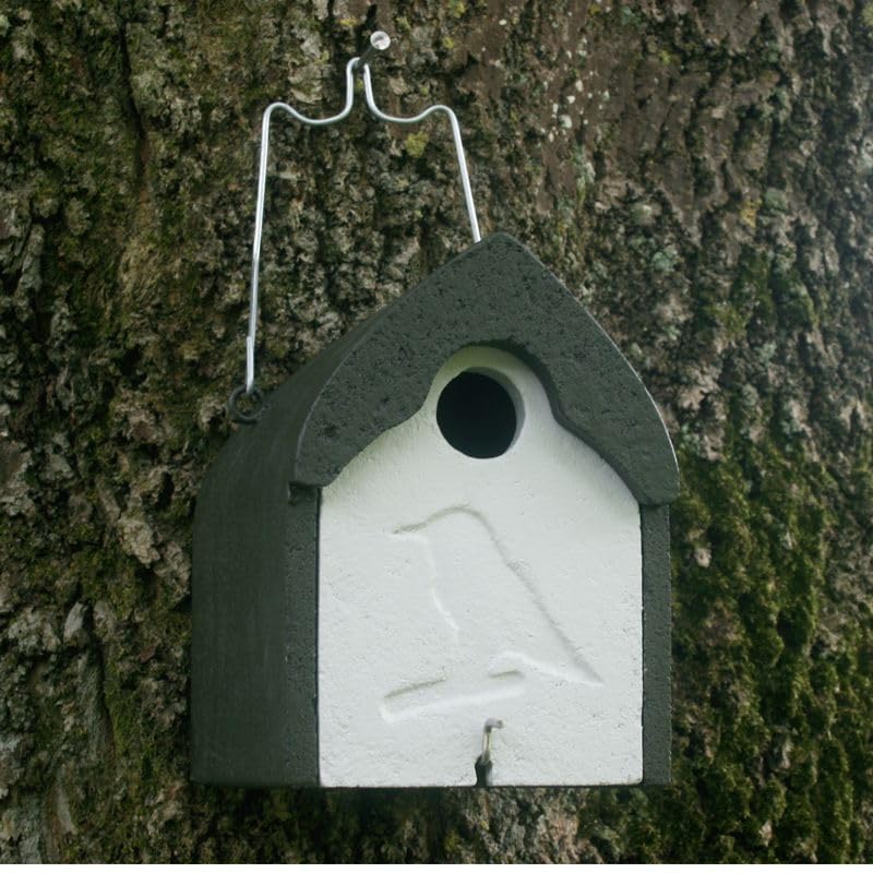 Nistkasten Holzbeton für Stare, Gartenrotschwänze &amp; Mittelspecht | Brutkasten für Vögel Wetterfest |