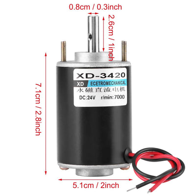 XD-3420 12/24V 30W Permanentmagnet Gleichstrommotor Hochgeschwindigkeits reversibler elektrischer Ge