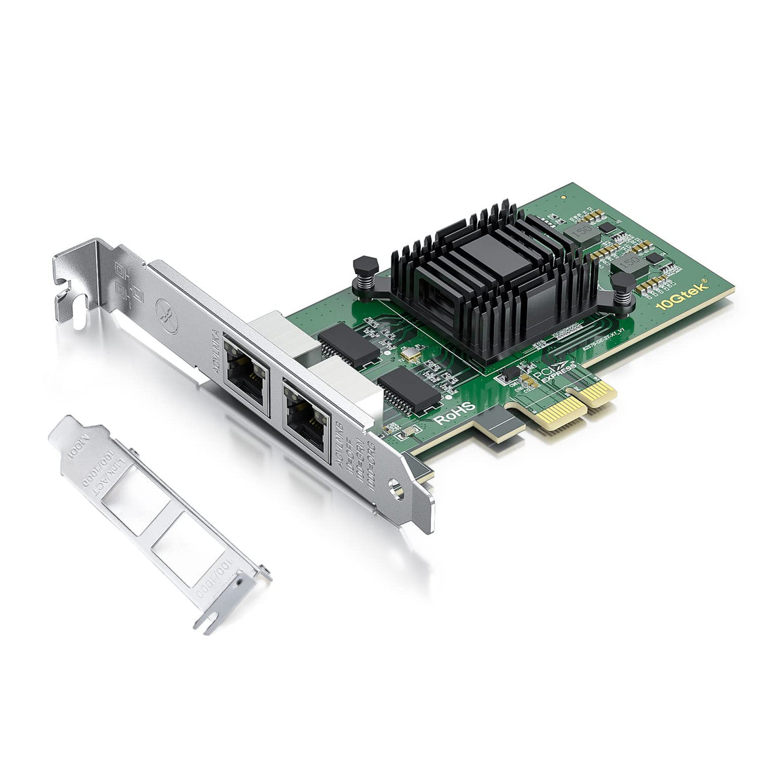 H!Fiber Dual RJ45 Copper Ports Netzwerkkarte Gigabit PCI Express E1G42ET-Intel 82576 Chip, 1Gbit Eth
