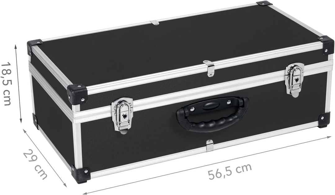 CD Koffer für 80 Standard CD Cases - 56,5 x 29 x 18,5 cm - Schwarz 80 CD's schwarz, 80 CD's schwarz