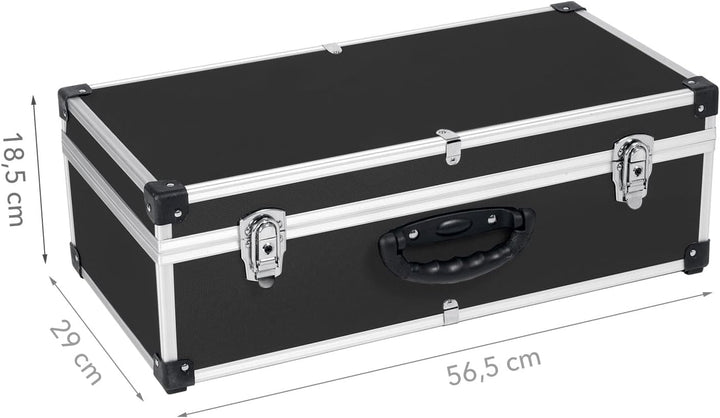 CD Koffer für 80 Standard CD Cases - 56,5 x 29 x 18,5 cm - Schwarz 80 CD's schwarz, 80 CD's schwarz