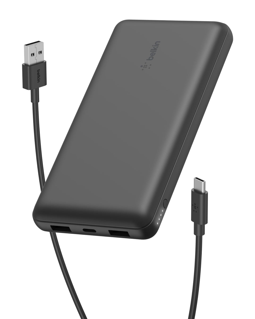 Belkin tragbares USB-C-Ladegerät, 20.000 mAh, 20K Powerbank mit USB-C-Ein-/Ausgang und 2 USB-A-Ansch