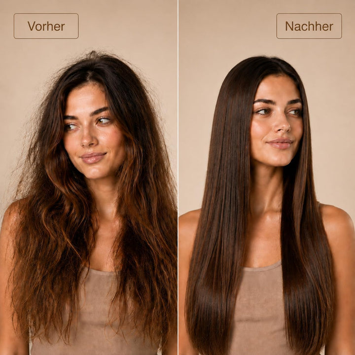 Glätteisen 2-in-1 Professioneller Haarglätter & Lockenstab Golden Goods – Titanplatten mit Keramikbe