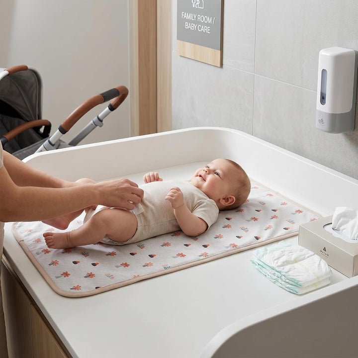 Hamur Home Tragbare Wickelunterlage Wasserdichte 40 x 70 cm 3er Set, Wiederverwendbare Baby Wickelau