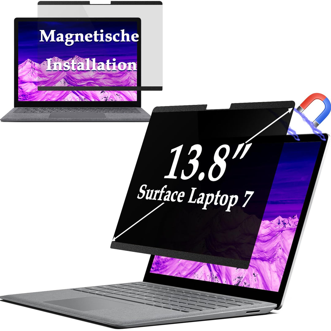 IPROKKO Magnetischer Blickschutzfilter für Microsoft Surface Laptop 7-13.8 Zoll, Abnehmbar Blaulicht
