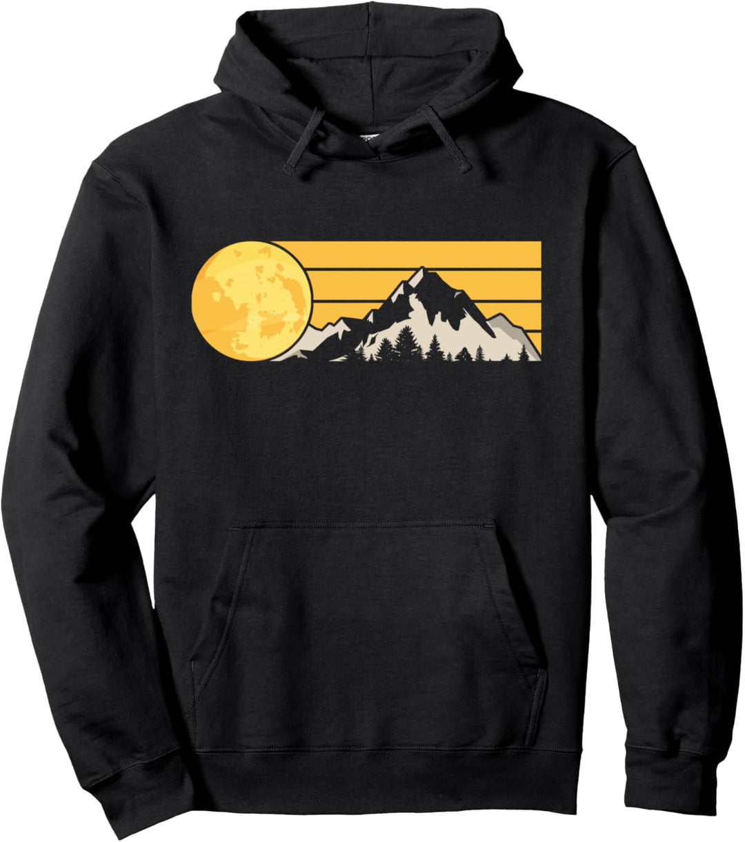 Berge Pullover Berg Wander Mond Wanderer Herren Herzschlag Pullover Hoodie