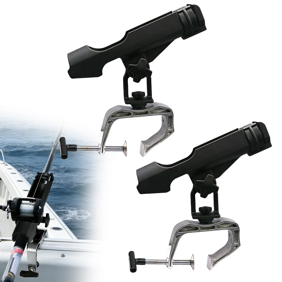 2 Stück Angelrutenhalter Für Boote, Hochwertiges Nylonmaterial Angelrutenhalter Boot, Rotierbares De