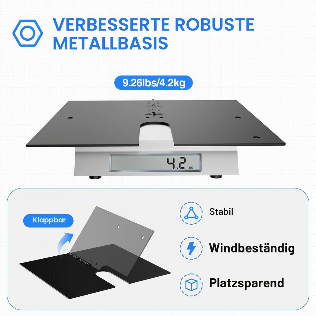 EMART Foto Hintergrund Ständer 2,6 x 3 m, Heavy Duty Fotohintergrund Ständer mit Metallstahlbasis, V