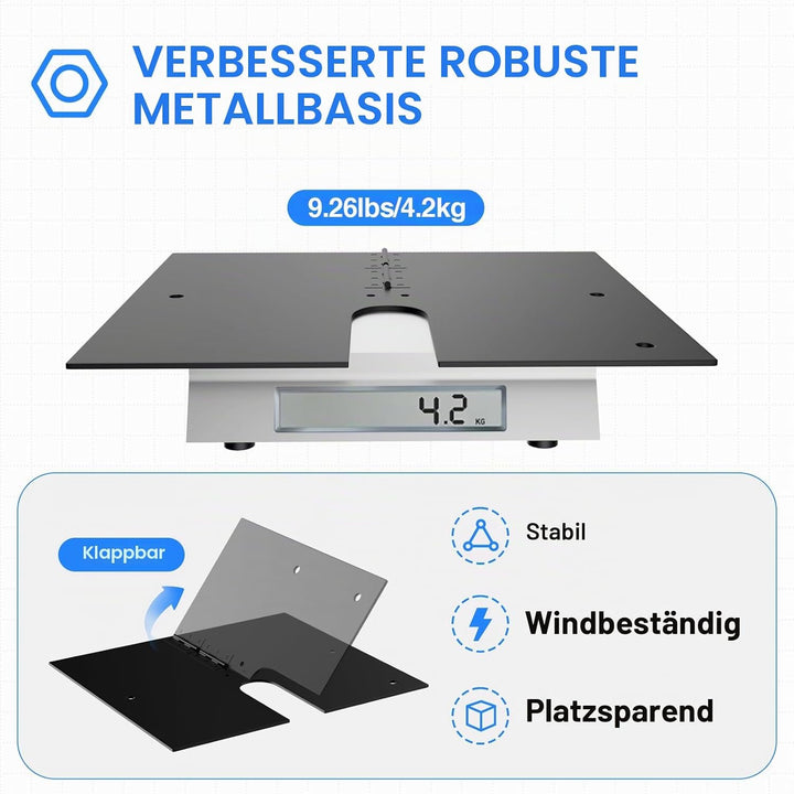 EMART Foto Hintergrund Ständer 2,6 x 3 m, Heavy Duty Fotohintergrund Ständer mit Metallstahlbasis, V