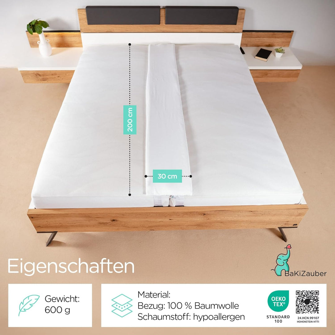 Liebesbrücke XXL [200x30cm] für Matratzen - Matratzenverbinder für Boxspringbett Ritzenfüller für Be