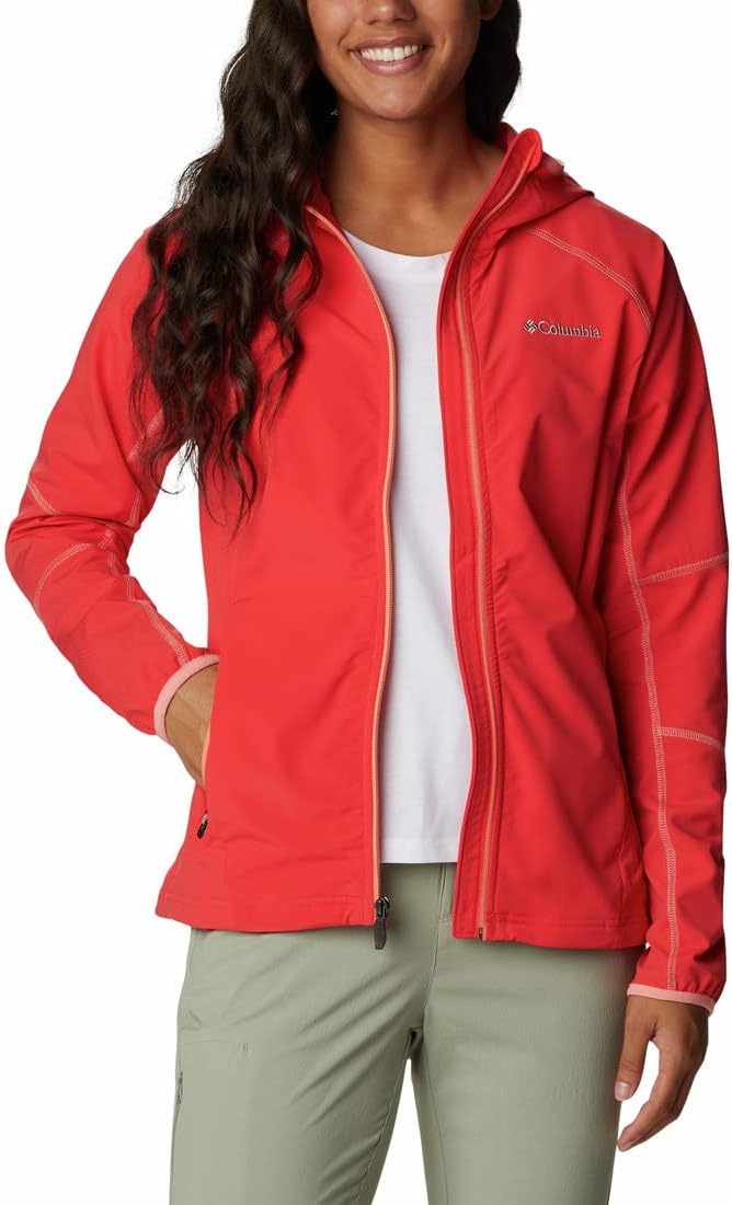 Columbia Damen Softshelljacke Sweet As Hoodie XS Red Hibiscus, XS Red Hibiscus