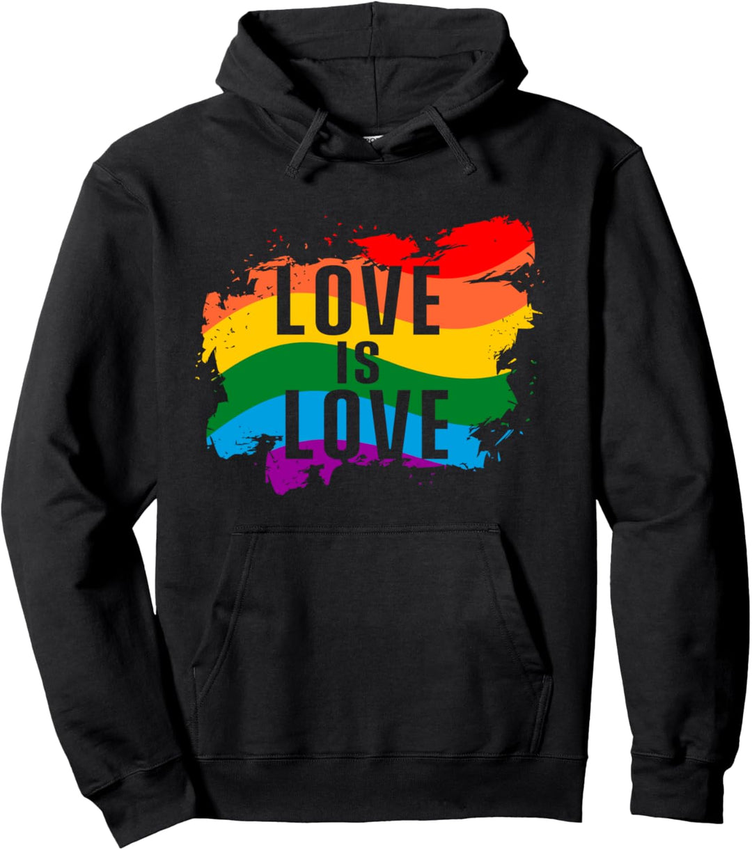 Love Is Love Schwul Homosexuell Regenbogen Lesbisch Gay Pullover Hoodie