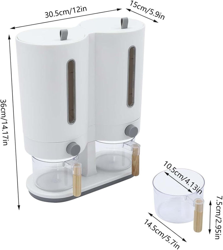 Müsli-Spender mit Doppeleimer, Küche, Müsli-Spender für Maisgrüne Bohnen, Esszimmer, Speisekammer, P