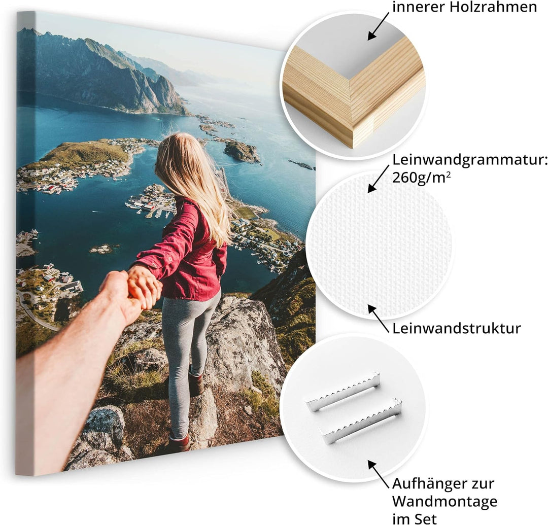 Muralo - Wandbilder Set - Leinwand Bilder Set Aufhängefertig - Bilder für Wohnzimmer Schlafzimmer -