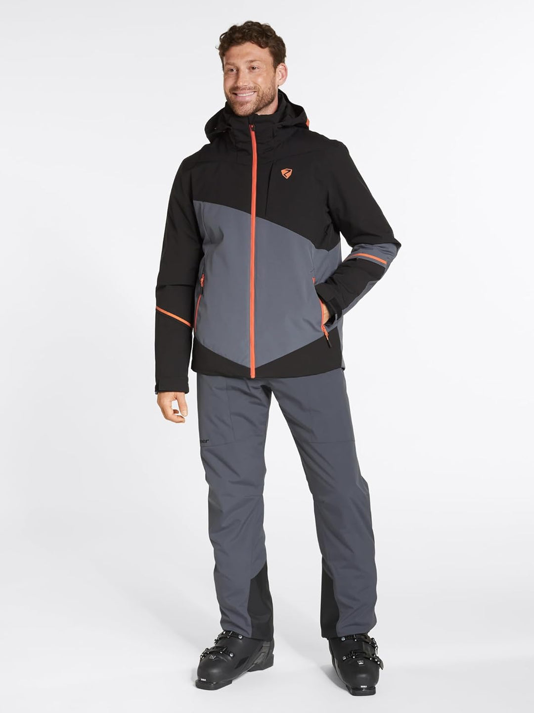 Ziener Herren Timpa Ski-Jacke/Snowboard-Jacke | atmungsaktiv, wasserdicht (1er Pack) 52 ombre, 52 om