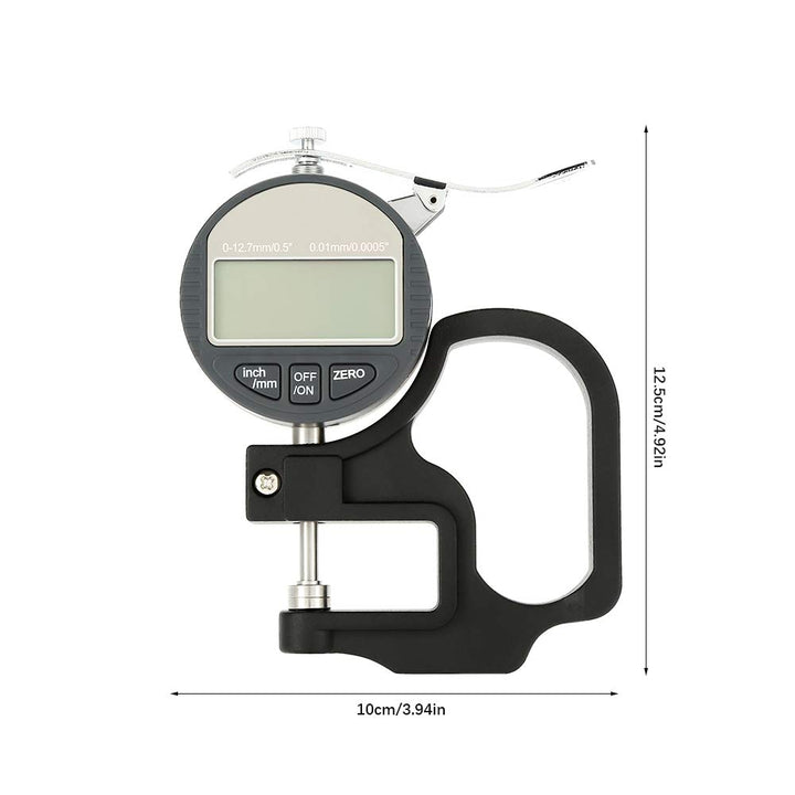 Dickenmessgerät Digital, Dickenmessschieber Elektronisches Mikrometer 0-12.7mm Metrik mit präzisem M