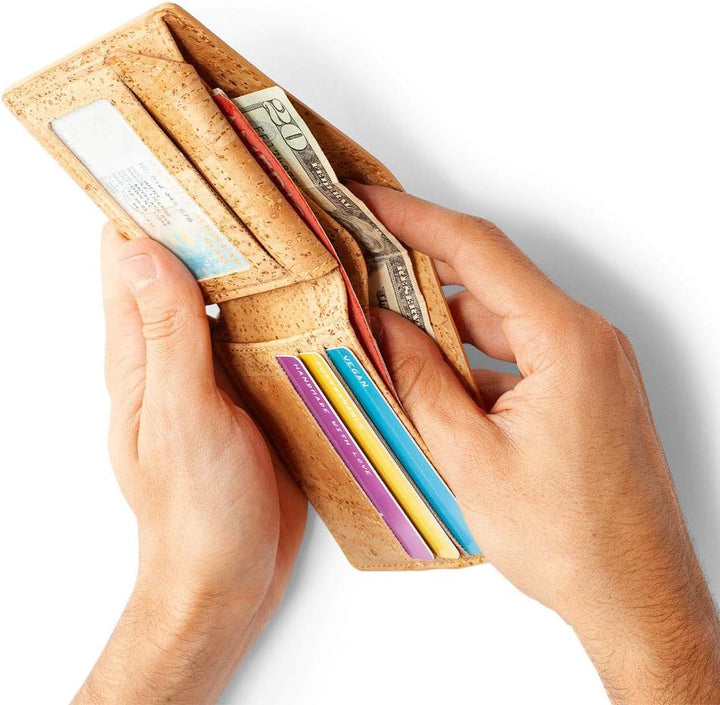 Corkor Kork Passcase Geldbörse - Nicht-Leder Bifold Wallet - Herren Geldbörse - RFID blockierend, ve