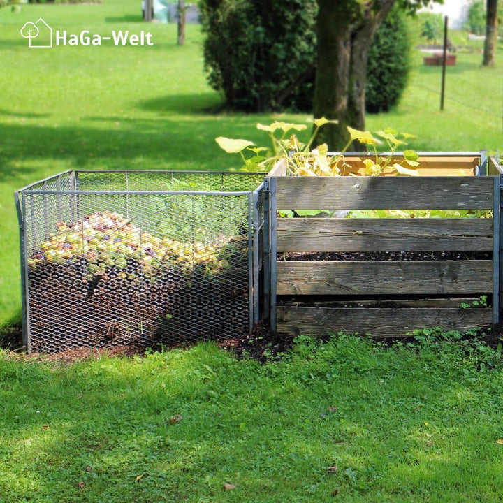 HaGa Kompostgitter 1,2m x 10m - Hochwertiger Kunststoff für Abfall & Recycling - Praktische Grösse f