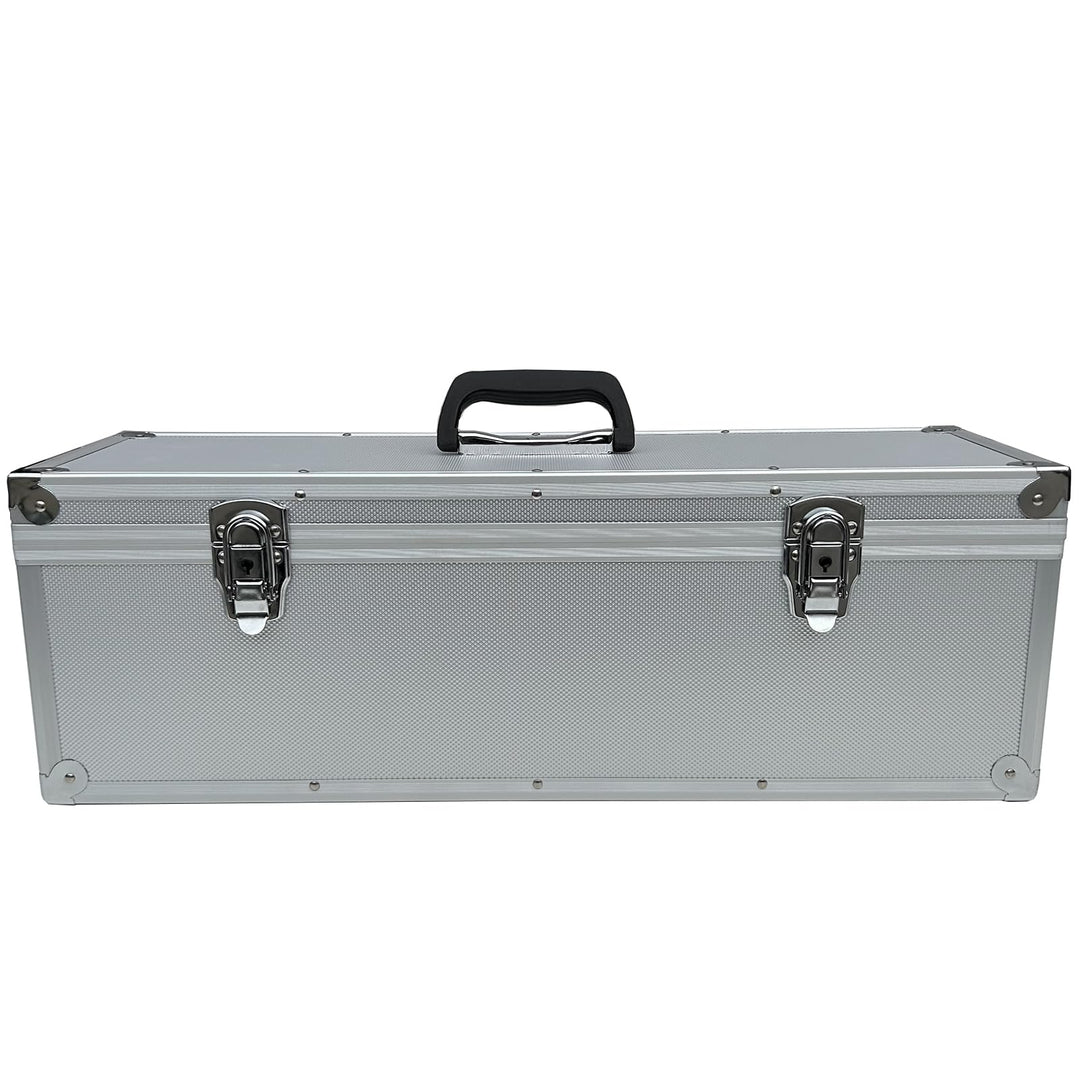 Alubox Alukoffer Silber Koffer Werkzeugkoffer Aufbewahrung leer 20x20x60 cm Deckel abnehmbar, 60 cm