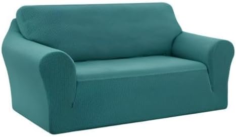 Deconovo Sofabezug für 2-Sitzer-Sofa mit Armlehnen, für Schlafzimmer, Wohnzimmer, dehnbar, bequem, T