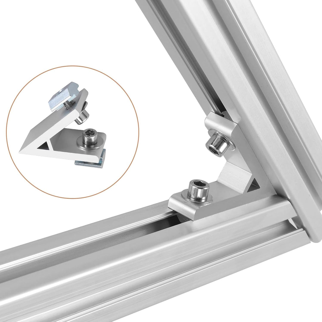 Eckwinkel Befestigungsmaterial Innenwinkel 45Grad 4040 Winkelverbinder Kamtop 10× Alu-Eckwinkel Prof