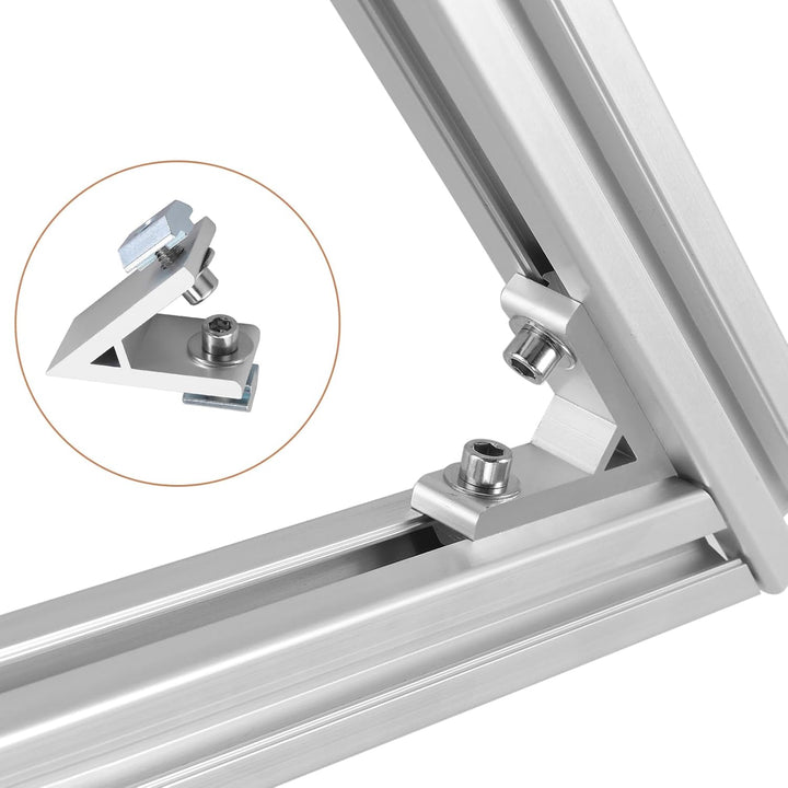 Eckwinkel Befestigungsmaterial Innenwinkel 45Grad 4040 Winkelverbinder Kamtop 10× Alu-Eckwinkel Prof