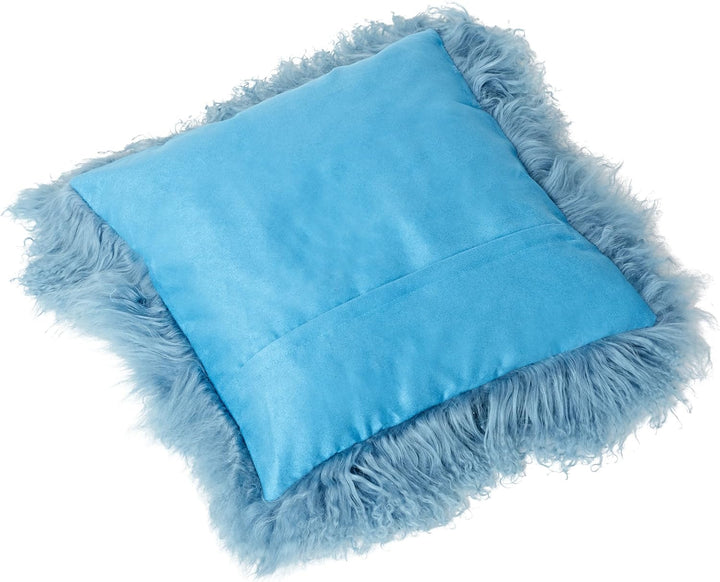 Reissner Lammfelle Tibet Lammfell Kissenbezug langflorig 30x30cm JAY20 Farbe blau Jay20 Blau, Jay20