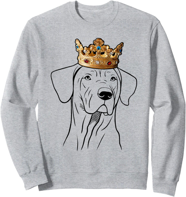 Rhodesian Ridgeback Hund trägt eine Krone Sweatshirt