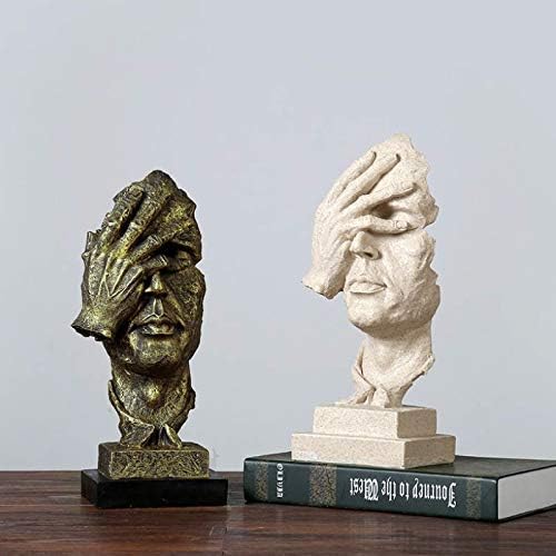 LEPENDOR Abstrakter und kreativer Schreibtisch Dekorationen Die Gesichtsdenker Statue, Handgefertigt