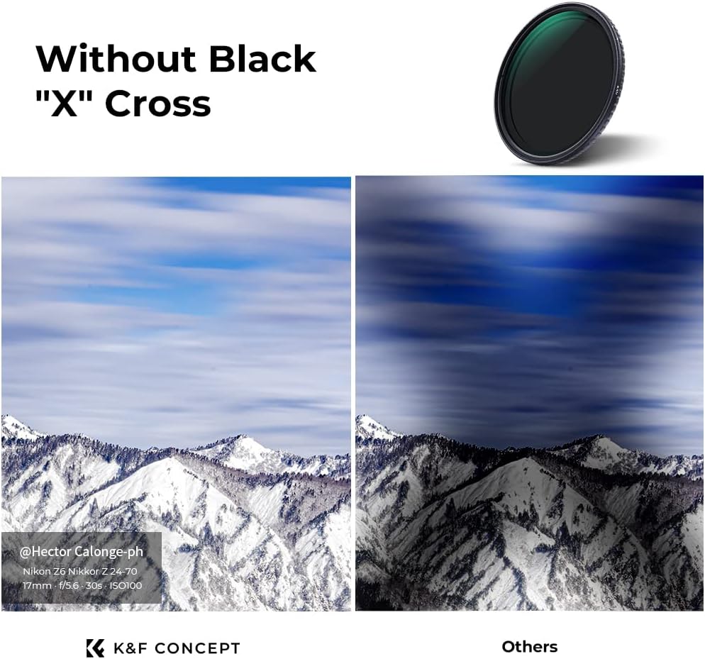 K&F Concept Nano-X ND Filter 52mm Variabler Graufilter ND2-32 (1-5 Stop) Neutral Graufilter