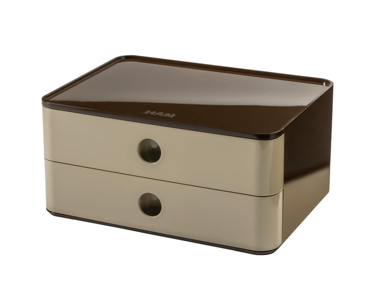 HAN Schubladenbox Allison SMART-BOX mit 2 Schubladen und Trennwand, Kabelführung, stapelbar, Utensil
