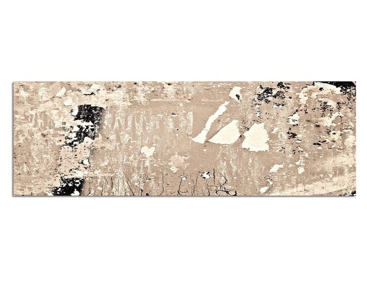 Paul Sinus Art Panoramabild auf Leinwand und Keilrahmen 120x40cm Poster Grunge abstrakt beige