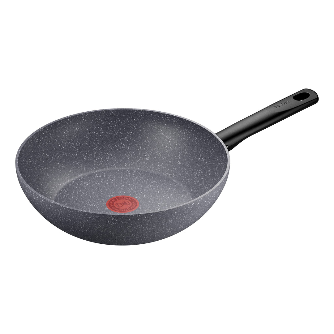 Tefal G28019 Natural On Wokpfanne 28 cm | Mineralia+ Antihaftversiegelung | Thermo-Signal für alle H