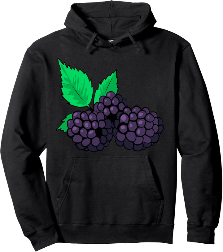 Brombeeren Obst Früchte Vegan Veganer Vegetarier Vegetarisch Pullover Hoodie