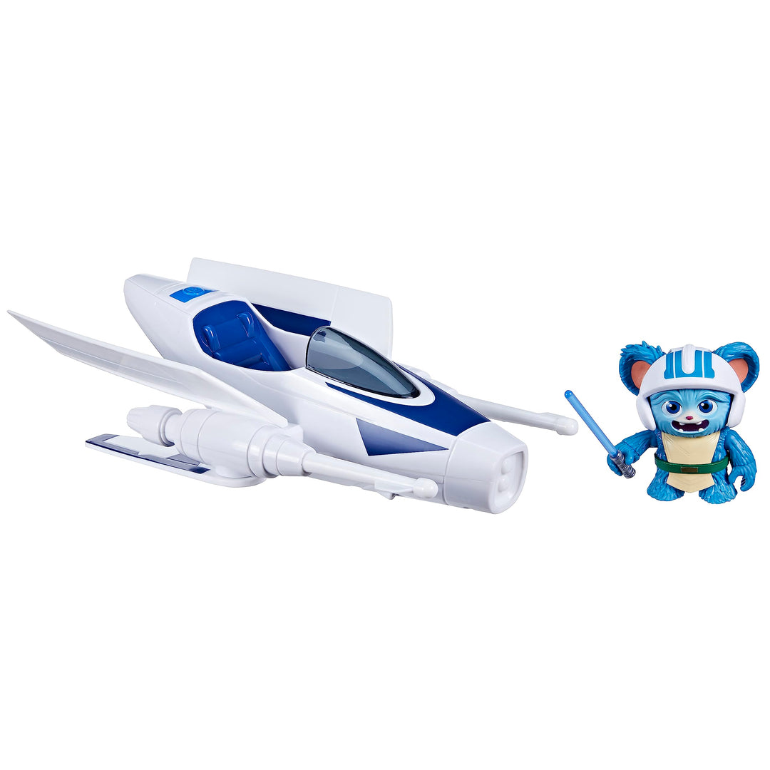 Star Wars F8015 EIGENSCHAFTSFAHRZEUG NORDWESTEN Nubs Jedi Pilot, Figur mit Raumschiff, 10 cm Masssta
