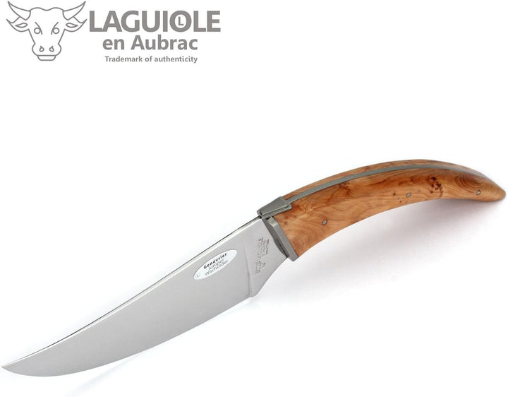 Laguiole en Aubrac - Le Buron - Design Käsemesser aus Frankreich - Griffschalen Wacholder