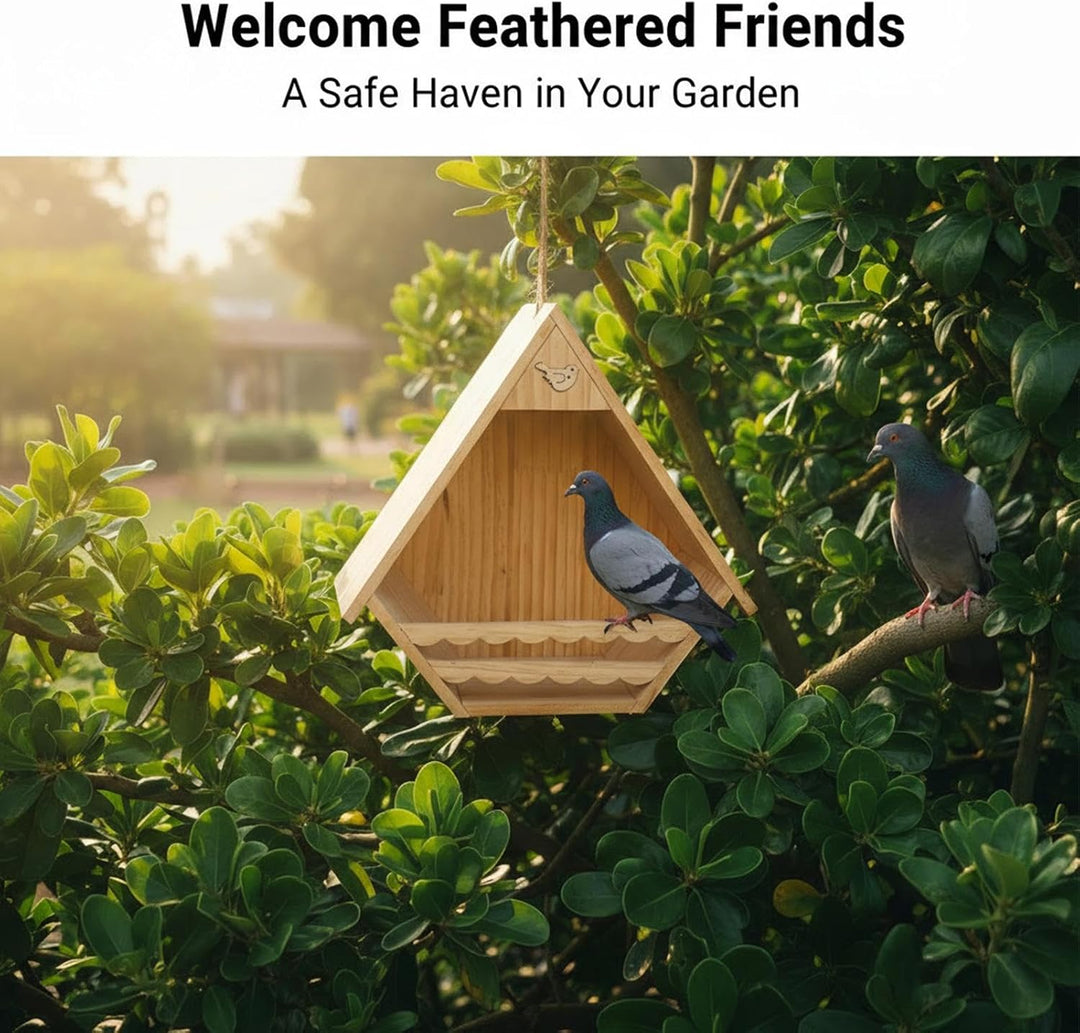 Vogelhaus aus Holz, Vogelhaus für Aussenvögel, Nistkasten für Spatz, Schwalbe, Zaunkönig, Küken, Tau
