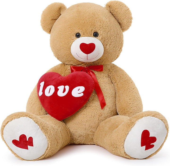 MorisMos 1.3m riesen teddybär, Hellbraun grosser teddybären Kuscheltier XXL teddys, Valentinstag dek