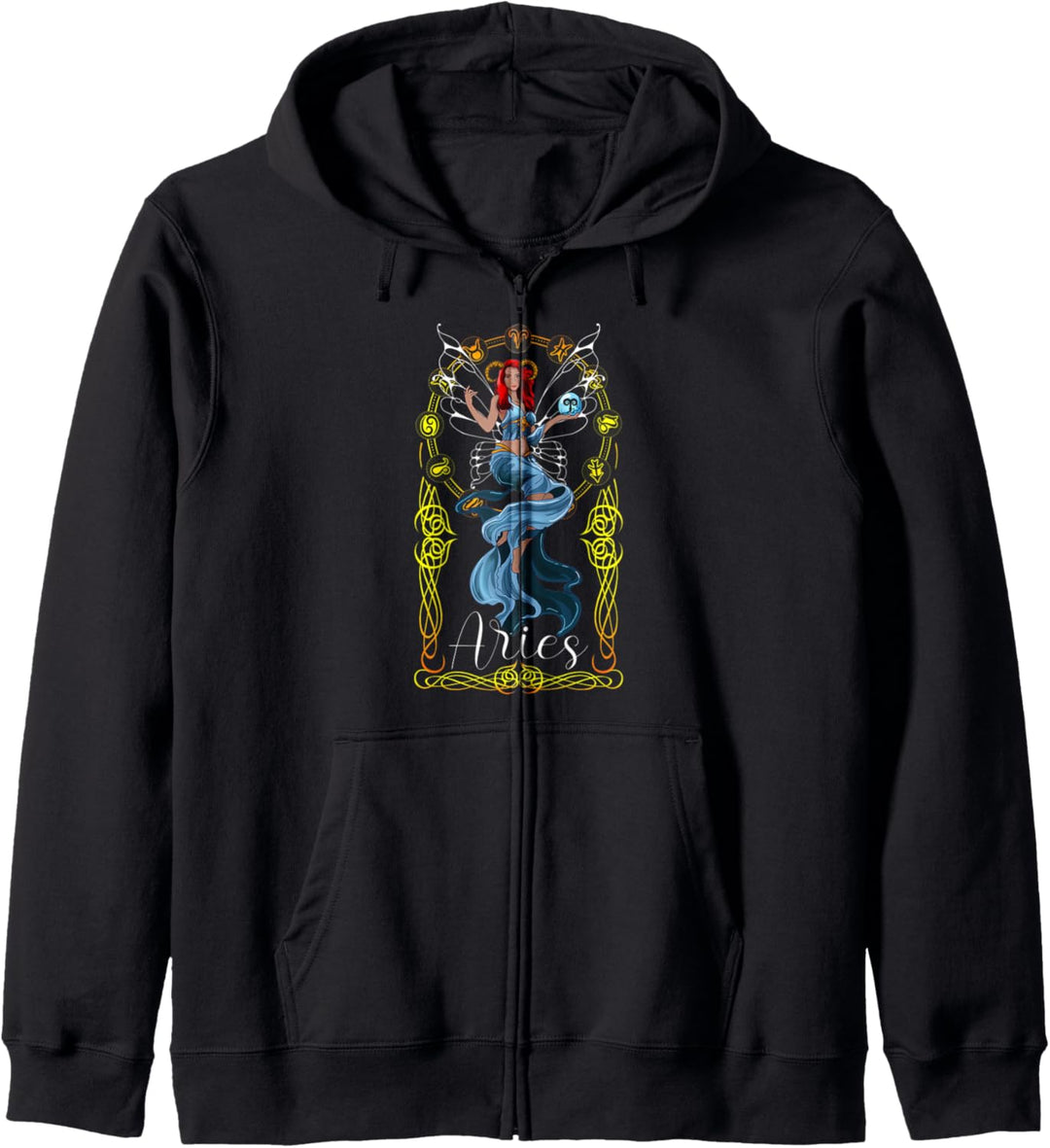 Aries Fairy Zodiac Birthday Anime Fairies Aries Black Queen Kapuzenjacke