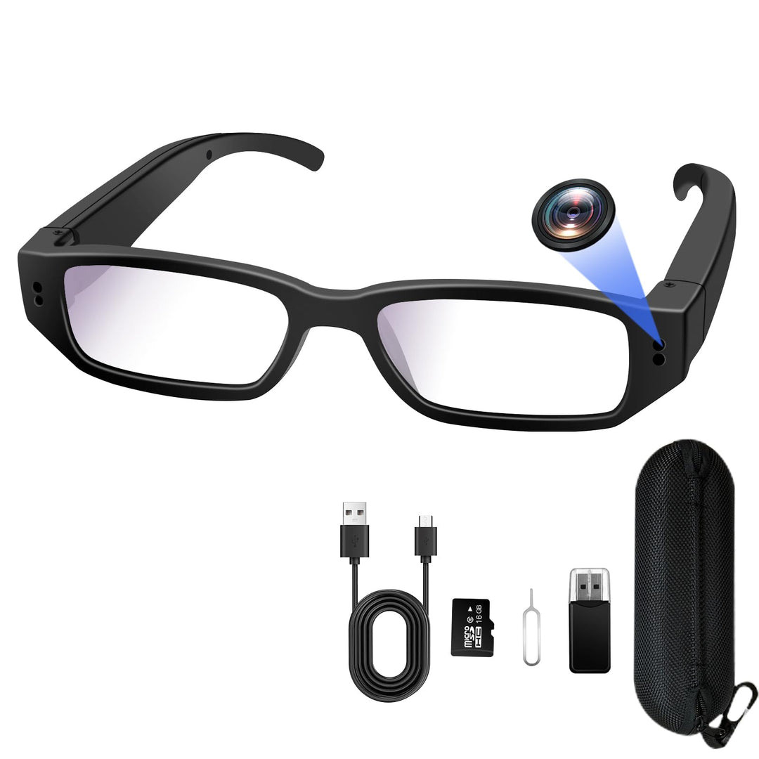 Brillen Action Kamera, Mini-Actionkamera HD 1080P Brillen Sport Actionkamera, Mini Actioncam Kleine