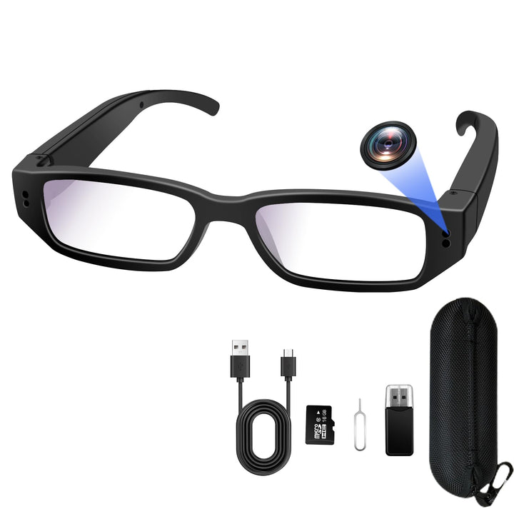 Brillen Action Kamera, Mini-Actionkamera HD 1080P Brillen Sport Actionkamera, Mini Actioncam Kleine